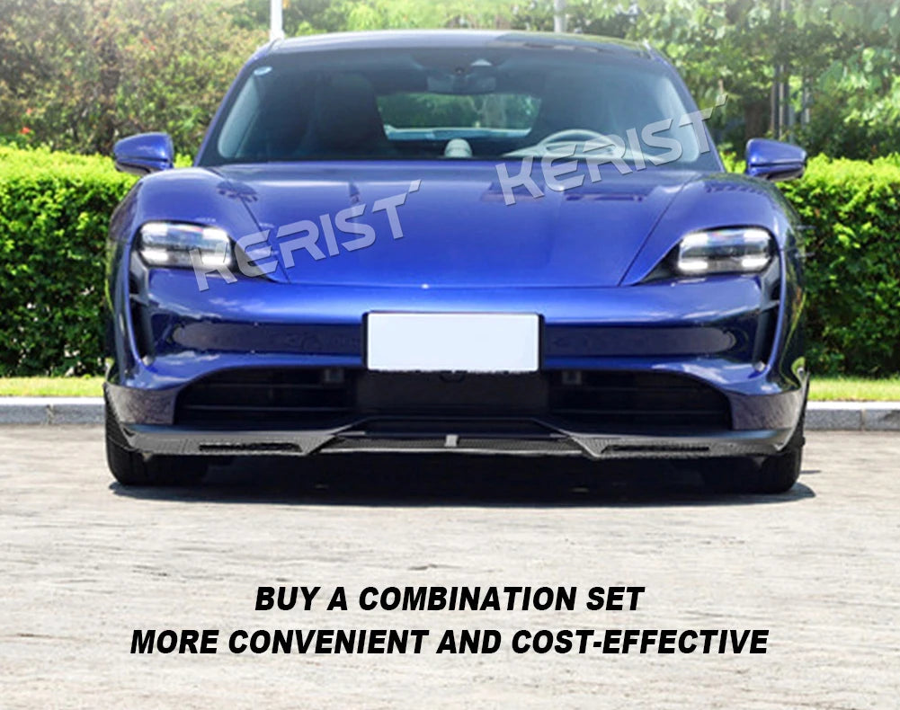 For Porsche Taycan RWD 4S Turbo S rear lip / trunk 2019-up Carbon fiber Body Kits Front Lip Rear Spoiler Side Skirts Diffuser