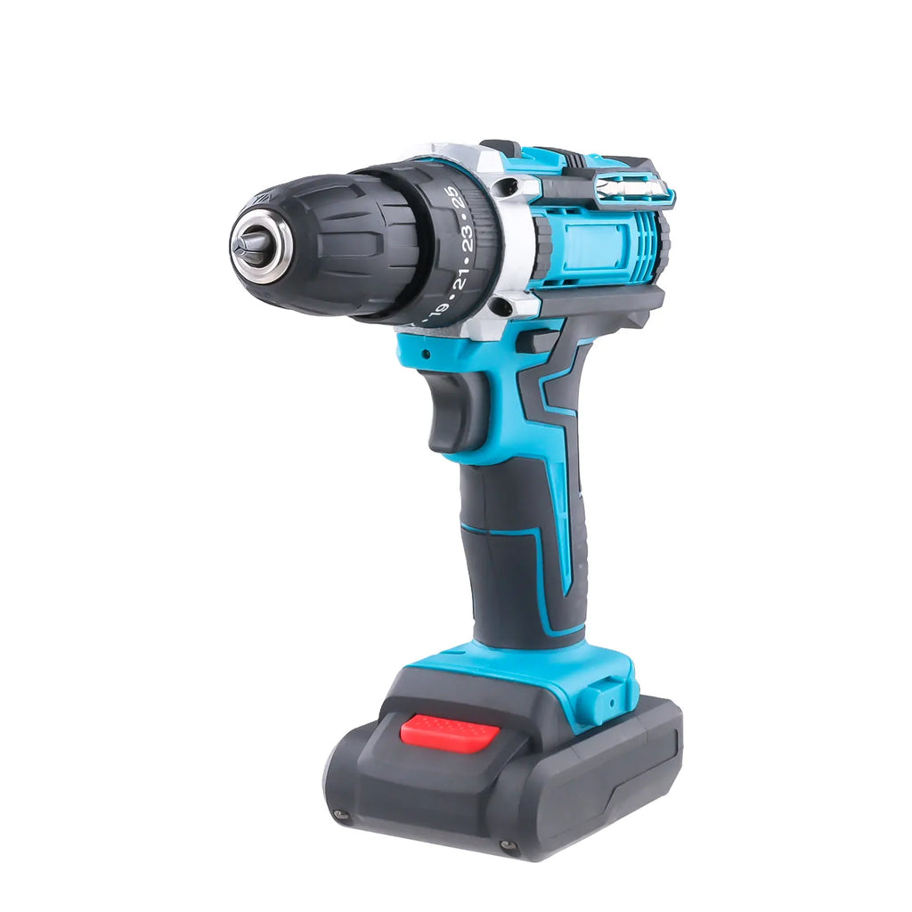 Trapano Avvitatore a Batteria 21V con Funzione a Percussione, Tassellatore Rotante, Trapano a Percussione a 2 Velocità, Set Avvitatore Elettrico con 2 Batterie