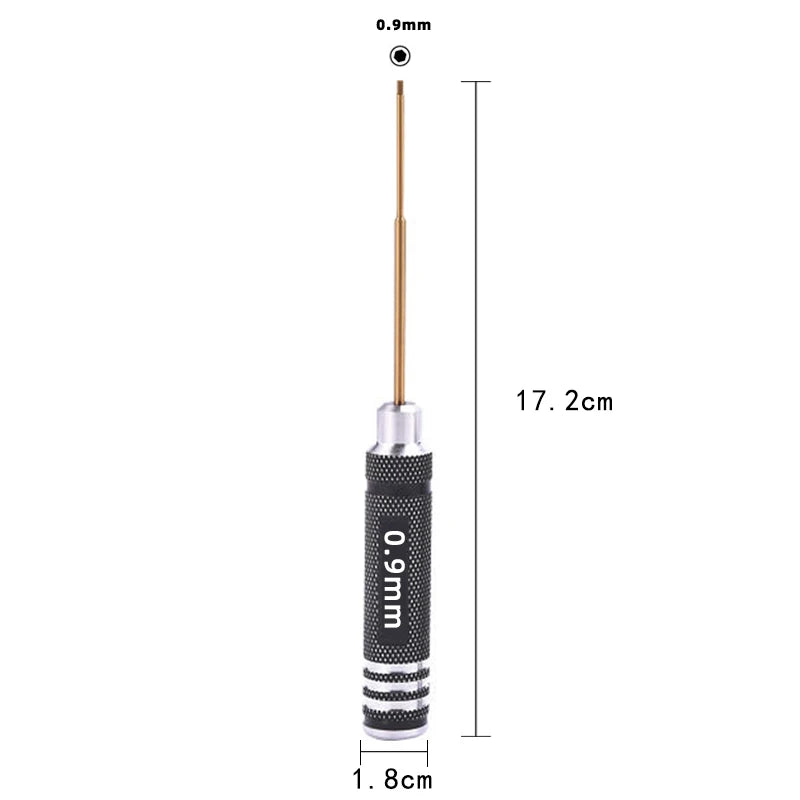 H0.9-3mm inbussleutels 0.9/1.5/2.0/2.5/3mm inbus-schroevendraaiers voor RC Helikopter Drone Vliegtuig Model Reparatie Gereedschap