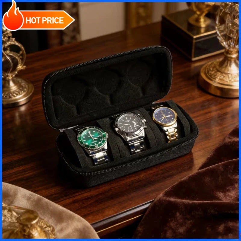 Watch Storage Travel Case, Watch Display Box, Hard Shell Watch Travel Bag,with Soft Foam Pillow and Handle