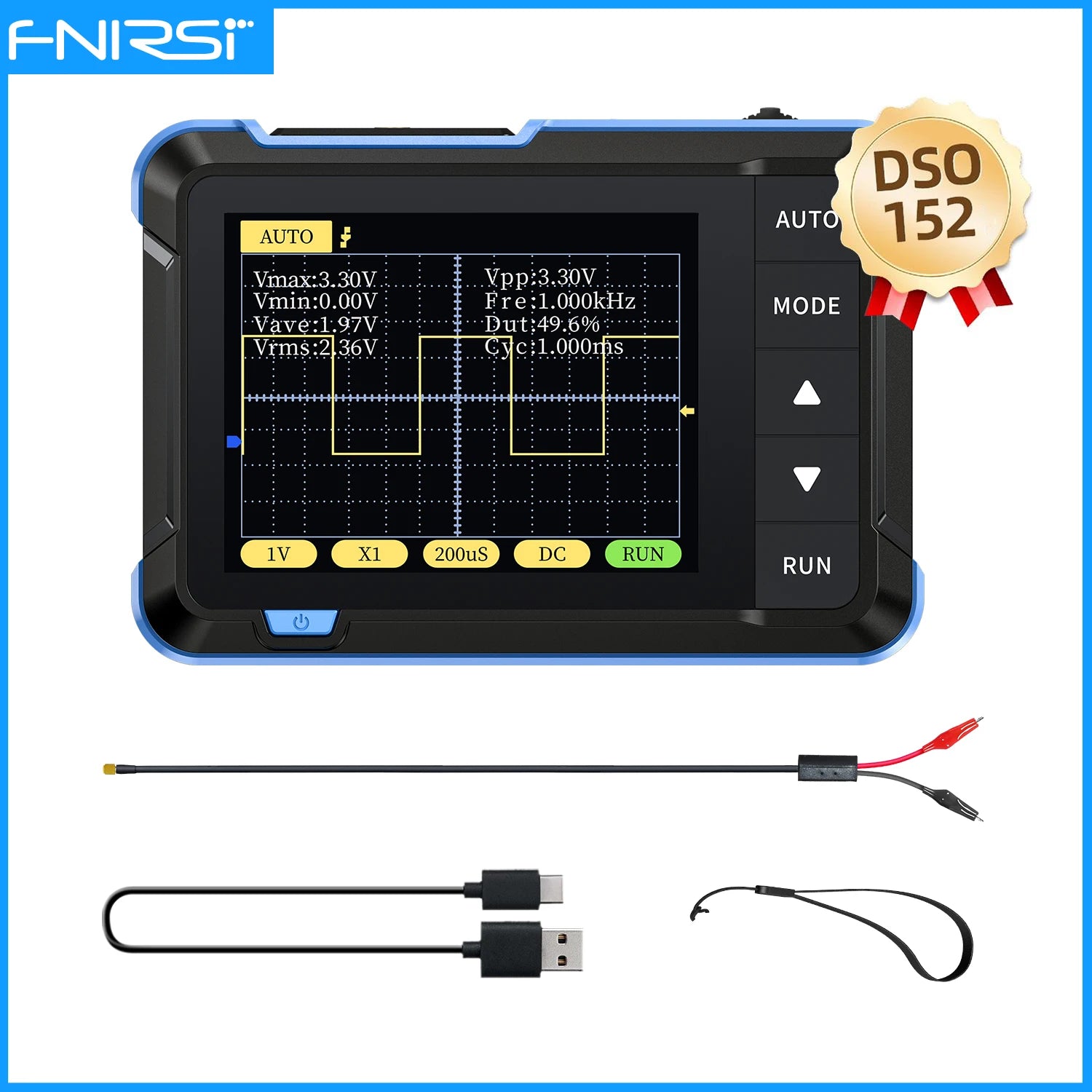 FNIRSI Nieuwe DSO510 DSO152 DSO153 Mini Handheld Digitale 2 IN 1 Oscilloscope Draagbare 48MS/s 10MHz Bandbreedte Elektronisch Reparatiegereedschap