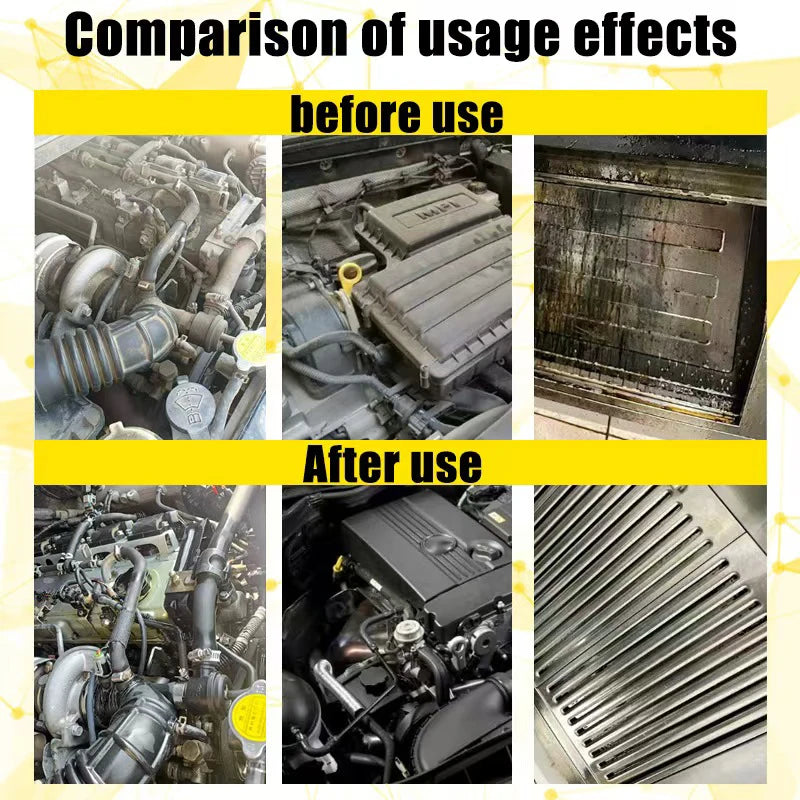 Car Engine Compartment Cleaning Agent, No Water Wash Oil Stain Remover, Deep Rust Removal and Cleaning/c.