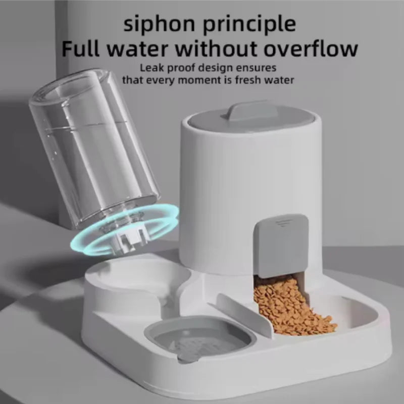 Kat voerbak waterdispenser hondenbak kattenbak soepele voer- en watervoorziening twee-in-één waterdispenser kattenbak benodigdheden voor huisdieren