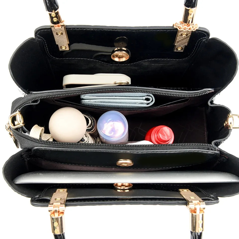 KAIDIFEINIROO Borsa a tracolla casual con marchio Kangaroo in pelle PU ad olio Borsa a mano da donna Borsa a tracolla a grande capacità a tre strati
