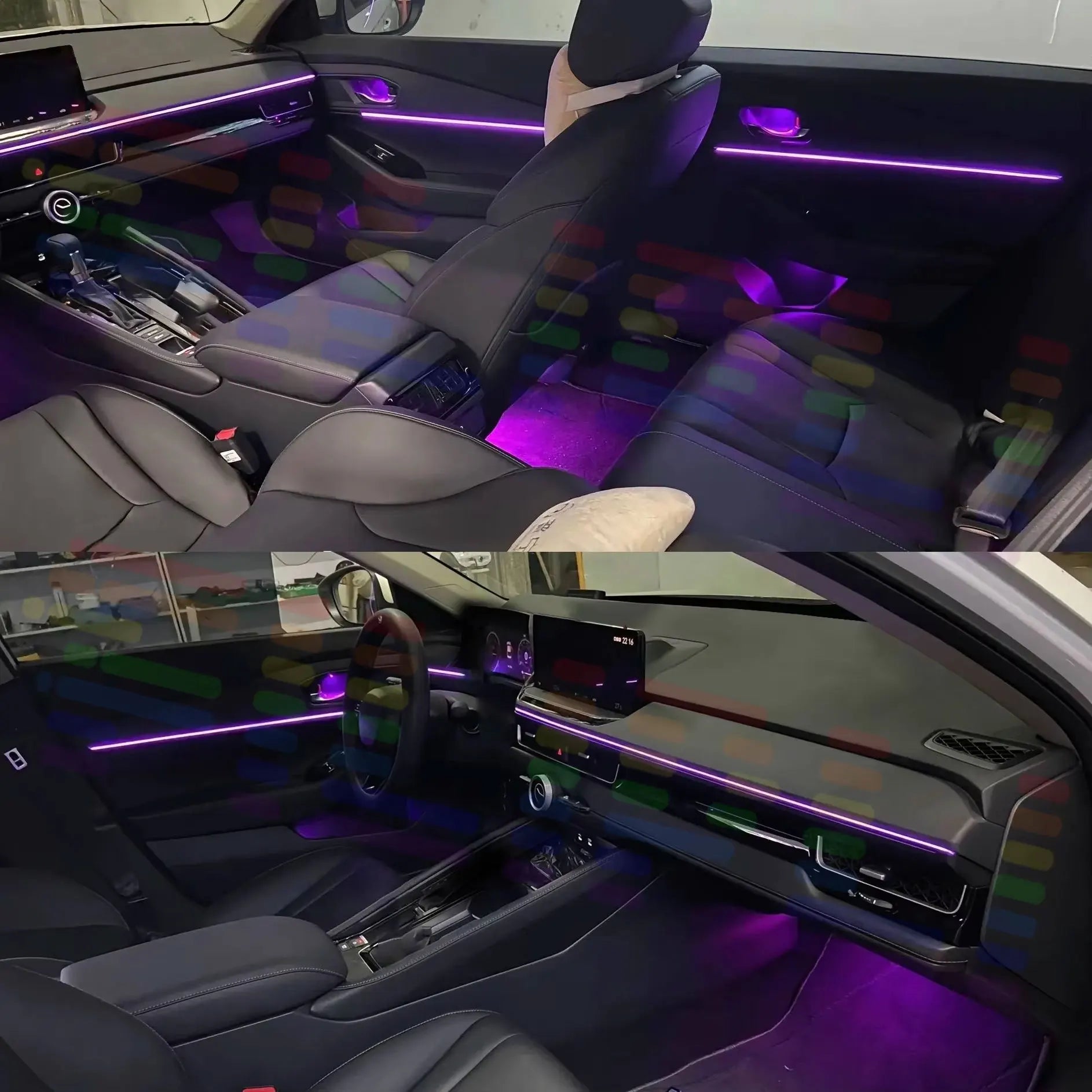 For BMW 5 Ser  G30 G31 G38 2017-2023 Car LED Ambient Lamps Colorful Atmosphere Lights AutoInterior Neon Strip 64 RGB Lighting