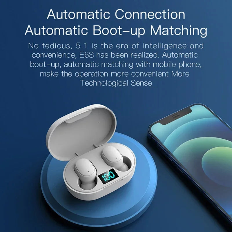E6STWS Bluetooth koptelefoons zijn draadloze Bluetooth-muziekkoptelefoons en noise-cancelling hoofdtelefoons geschikt voor Android en iOS