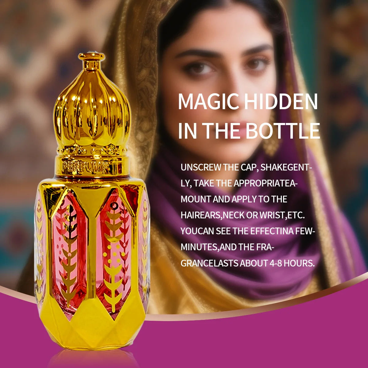 10ML Arabische parfum Midden-Oosten Dikke geurolie Lichaamsgeur bedekkend Eau De Parfum Langdurig Draagbaar Pipet Parfums