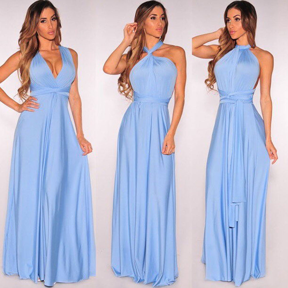 Sexy Vrouwen Multiway Wrap Convertible Boho Maxi Club Rode Bandage Lange Jurk Feest Bruidsmeisje Infinity Robe Longue Femme