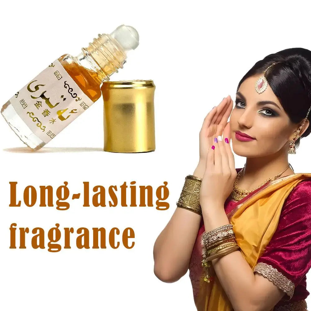 Arabische parfumolie roll-on draagbare langhoudende geur voor mannen, vrouwen, Midden-Oosten goud roll-on parfumolie draagbare geur