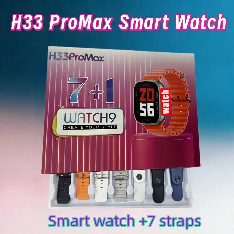 7 Watch Straps New S900 Ultra Smartwatch Amoled Circular Screen ECG Monitoring Reloj inteligente with Protective Case