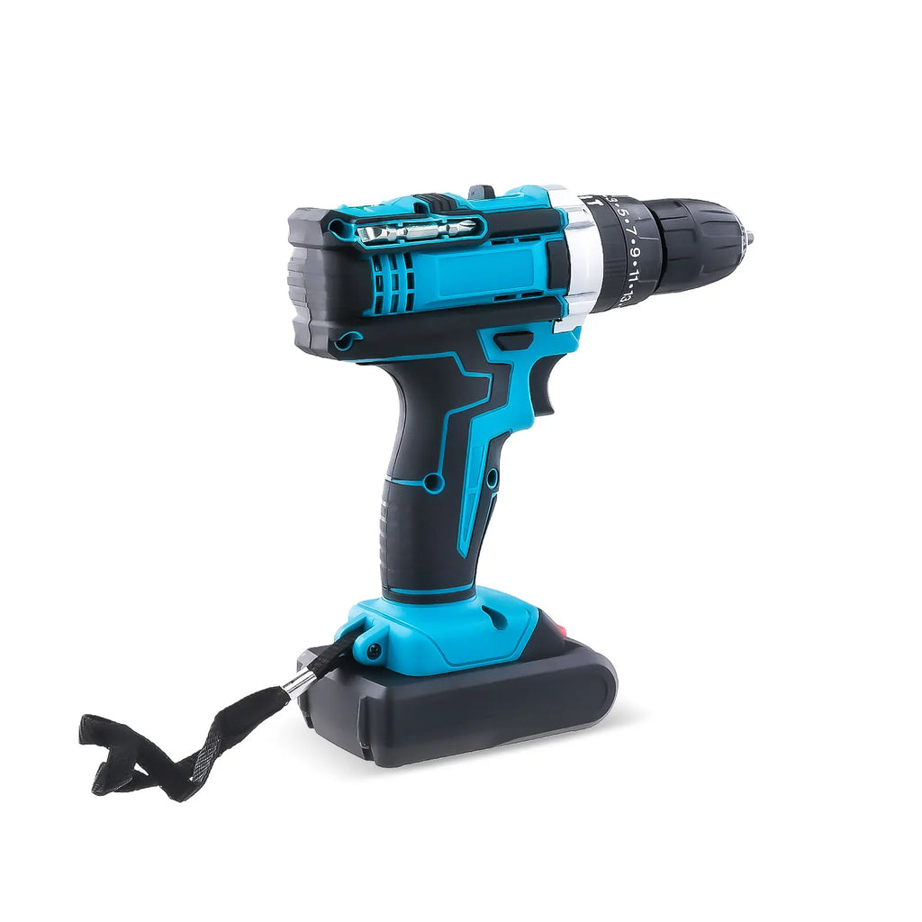 Trapano Avvitatore a Batteria 21V con Funzione a Percussione, Tassellatore Rotante, Trapano a Percussione a 2 Velocità, Set Avvitatore Elettrico con 2 Batterie