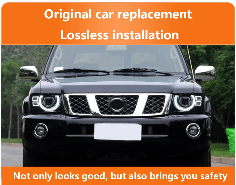 LED Auto Headlight Assembly For Nissan Patrol Y61 2005-2013 Upgrade Plug and Play Projector Lens Car Front lamps Accessories