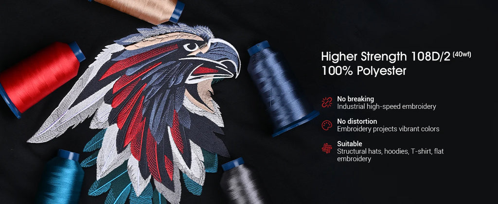Kit da 100 colori di filo da ricamo in poliestere, 40WT, bobine da 4000m, per macchine da ricamo e da cucire