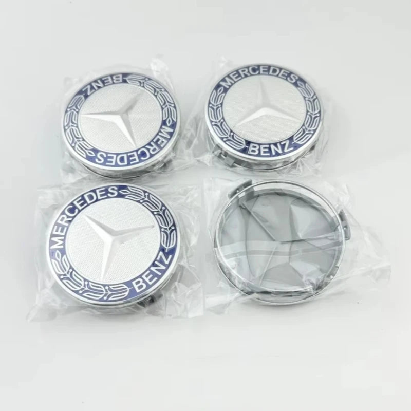 4Pcs 75mm Car Wheel Center Hub Caps Covers for Mercedes Benz A B C S Class AMG GLA CLA GLC W176 W221 W222 W204 W205 Accessories