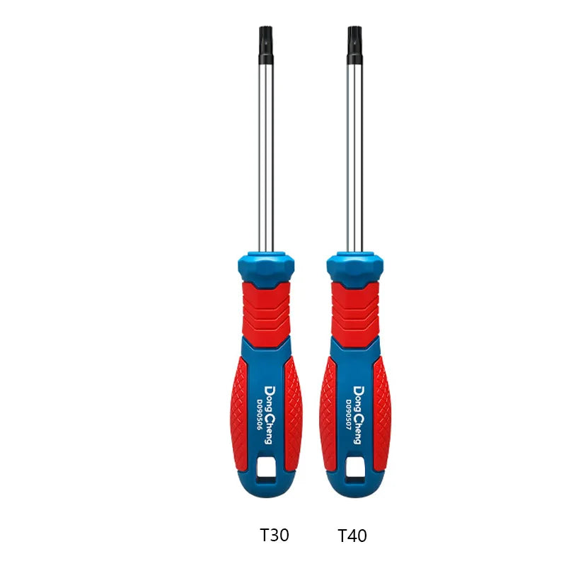 8-delige Torx schroevendraaierset T8-T40 100 mm CR-V warmtebehandeld magnetische tip verchroomde bi-color handgreep sterke momentsleutelset