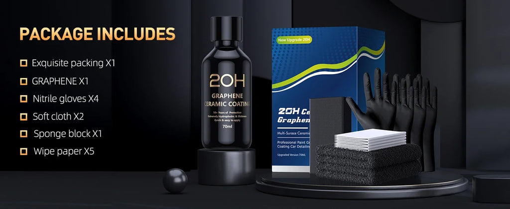 2026 Graphene Ceramic Coating 20H with Self Healing and UV Track Technology Car Detailing Professionals 10+ Years of Protection