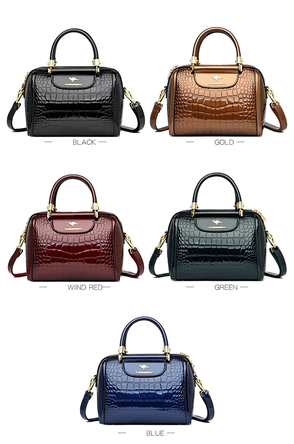 Borsa da donna in pelle di coccodrillo, nuova moda 2024, borse a tracolla da donna di lusso firmate, borsa da ragazza retrò alla moda, portafoglio Bolsas