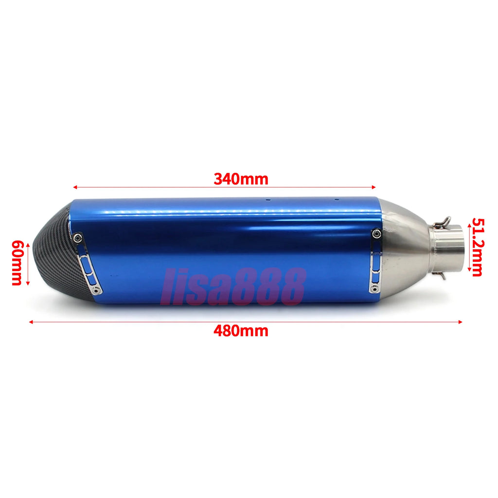Length 470mm Inlet 51mm Motorcycle FMF 4T Exhaust Muffler Pipe Escape Moto Universal with DB Killer  escapes para moto