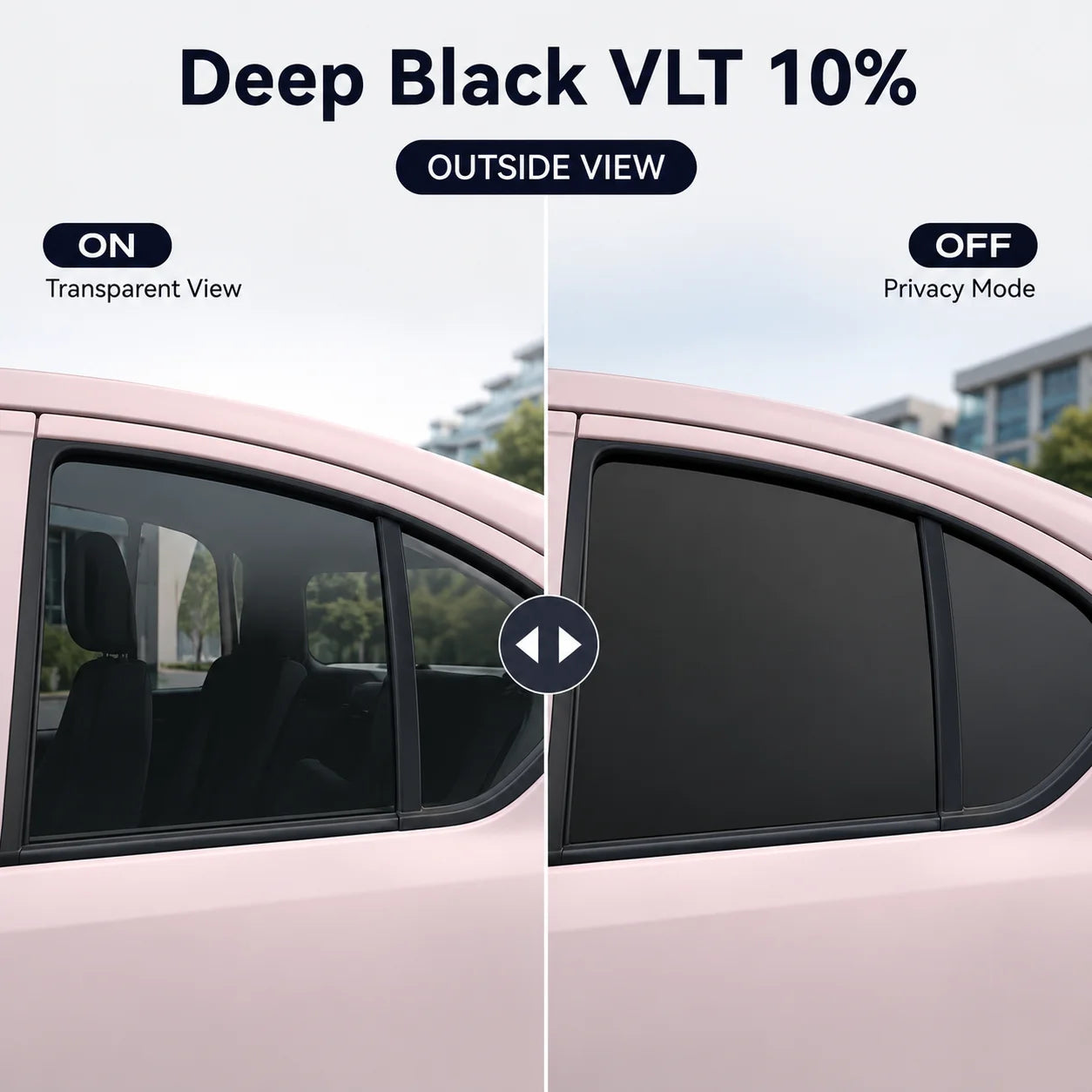 Deep Black Automotive Switchable Smart Tint Privacy Glass Dimming Car Tint With Remote Control