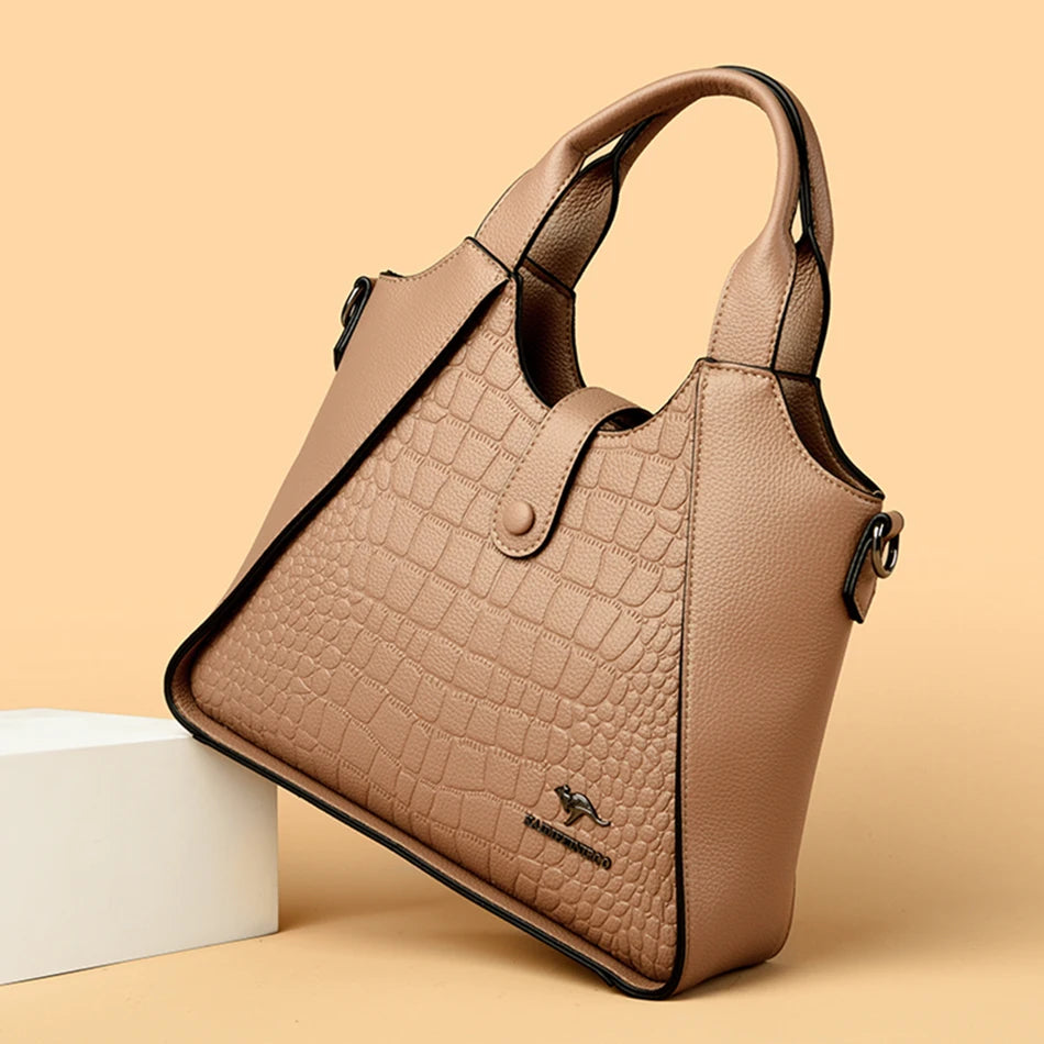 Borsa da donna di nuova tendenza 2024 in pelle morbida di alta qualità Borsa a tracolla da donna Bolsas Tinta unita Retrò Borsa a mano da donna Sac