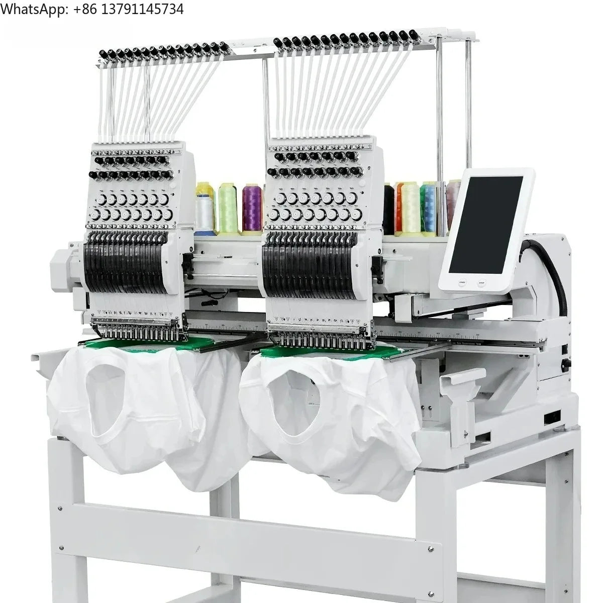 Macchina da ricamo professionale personalizzata a 2 teste per uso commerciale e industriale