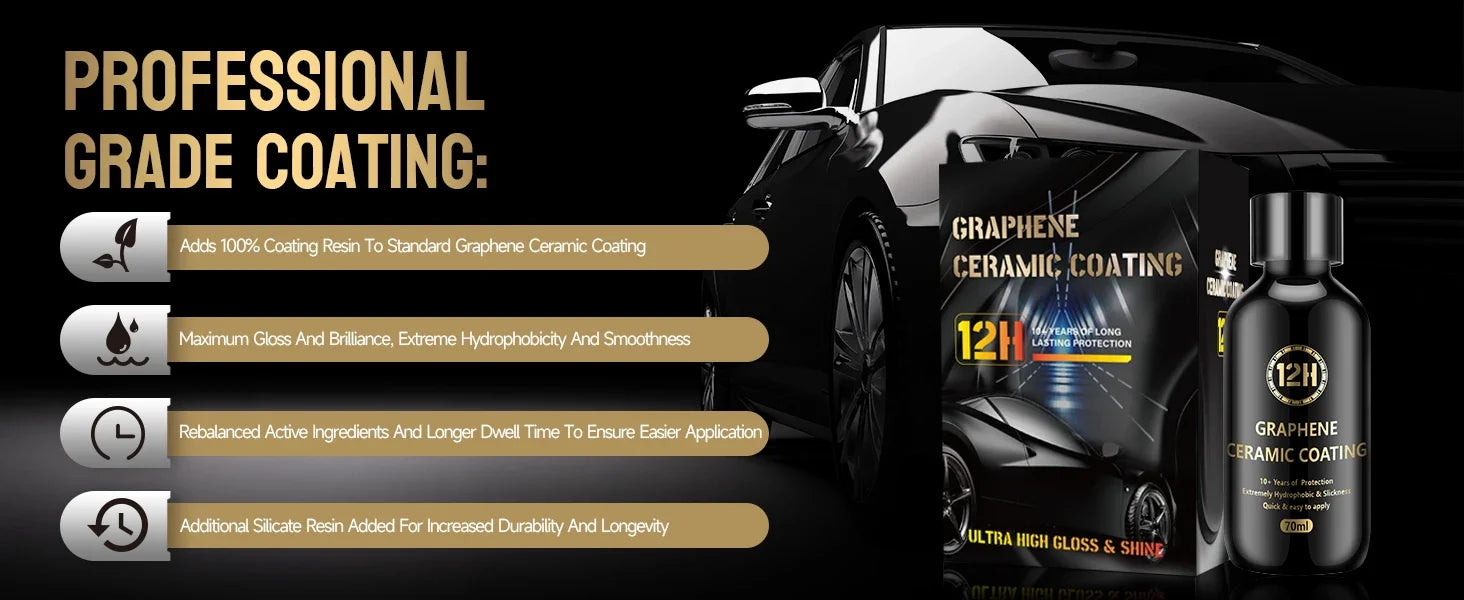 2026 Graphene Ceramic Coating 20H with Self Healing and UV Track Technology Car Detailing Professionals 10+ Years of Protection