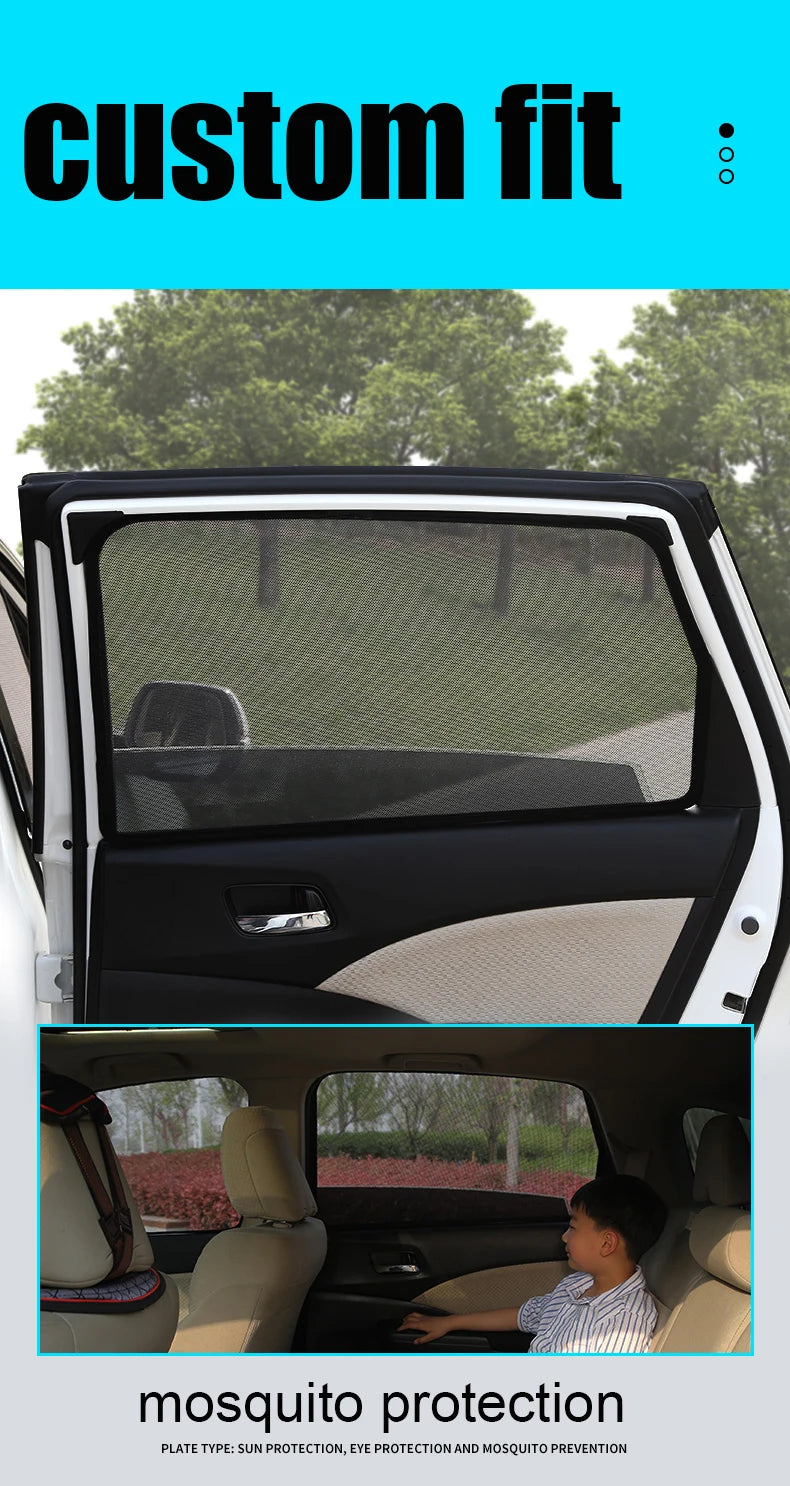 For Nissan PATROL Y62 2010-2025 Car Window SunShade UV Protection Auto Curtain Sun Shade Visor Net Mesh