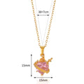 Collana da donna con zircone a cuore rosa color oro, in acciaio inossidabile, con ciondolo a freccia di Cupido Eros a cuore, gioielli di moda coreana per feste