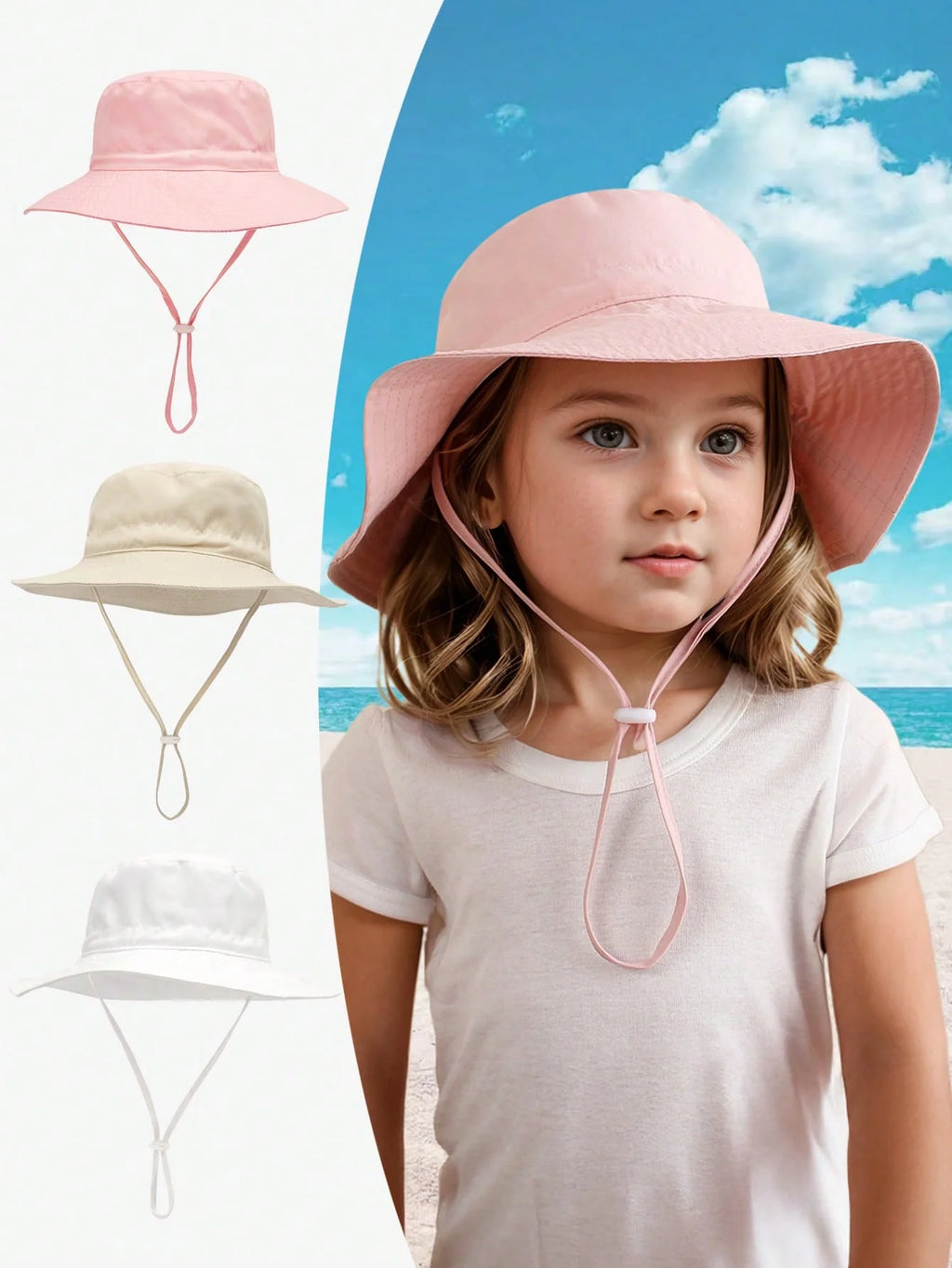 Nuovi cappelli per bambini 2025, cappelli da sole, cappelli a bacino traspiranti per ragazzi e ragazze, cappelli da spiaggia, da pesca in tinta unita, design semplice