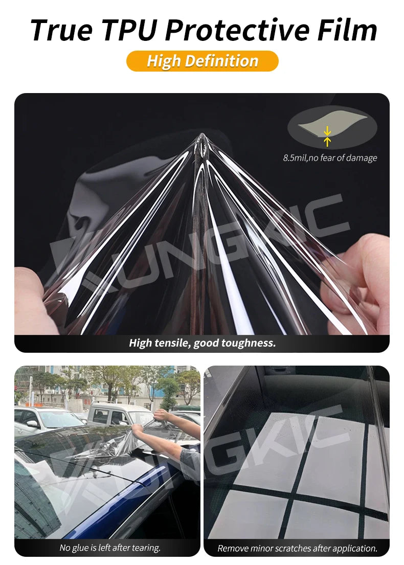 For Porsche Taycan 2020 2021 2022 2023 2024 TPU Pre Cut Sunroof UV Protection Film Heat Insulation Awning Supplies