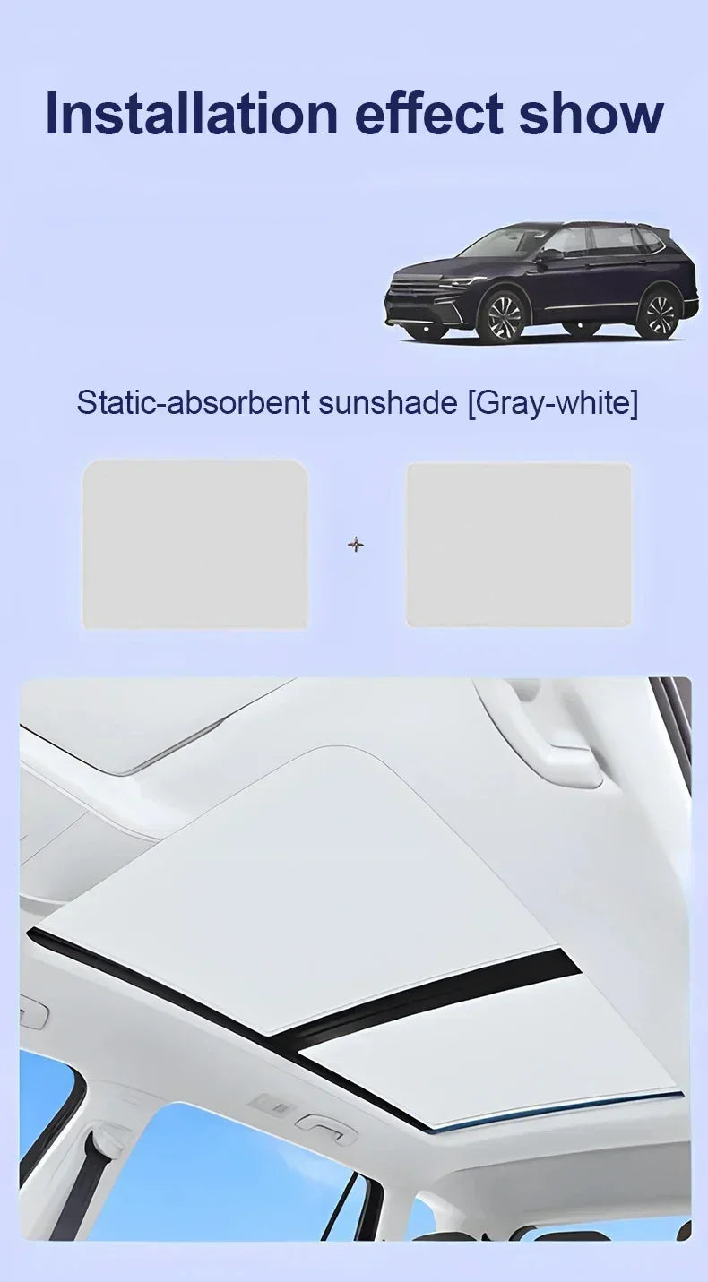 Sunroof Sunshade For Porsche Taycan 2025 Car Accessories 2019~2024 Auto Electrostatic Adsorption Roof Sun Shade Visor Cover Part