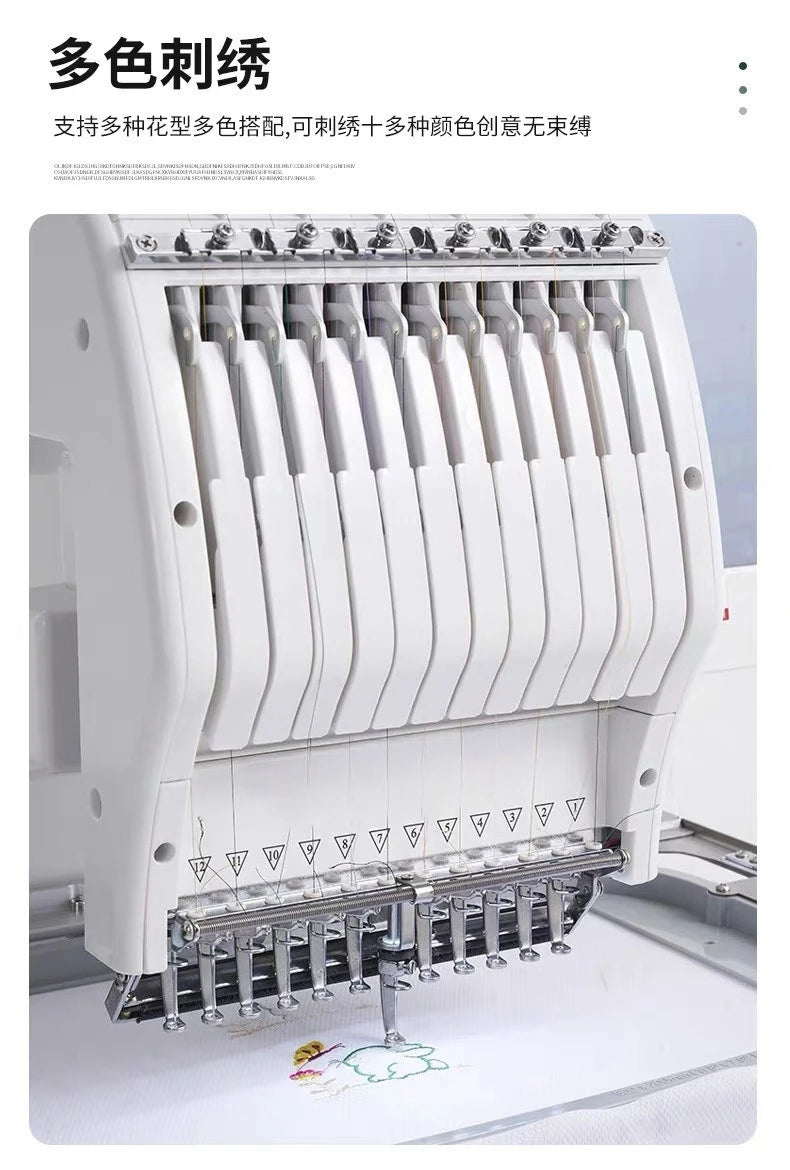 Mini macchina da ricamo, piccola macchina da ricamo computerizzata industriale completamente automatica