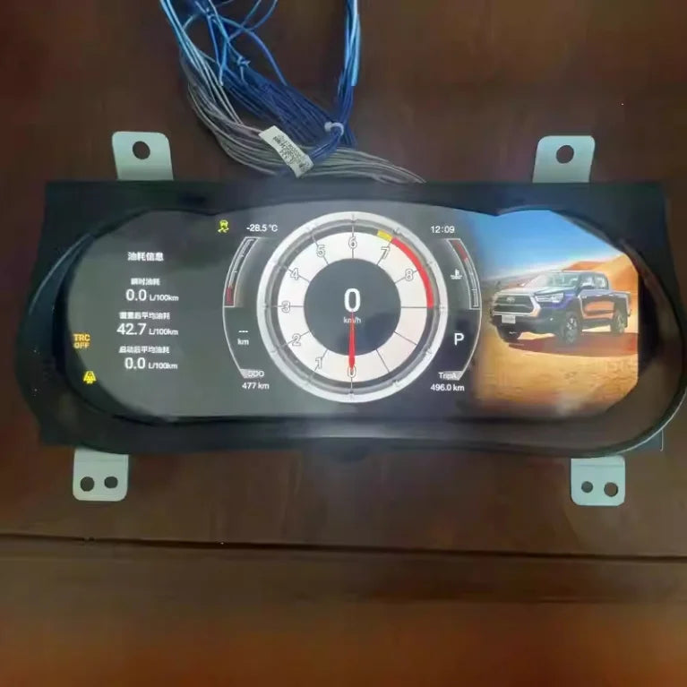 A2025 Update For Toyota Hilux Fortuner 2016 - 2024 Virtual Cockpit Digital Cluster Car Odometer Screen Dashboard LCD Speed Meter