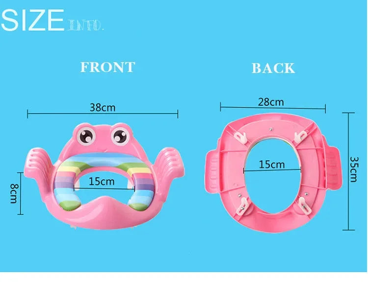 Riduttore per WC per bambini con scaletta, seggiolino da allenamento regolabile, comodo, a forma di cartone animato, per bambini