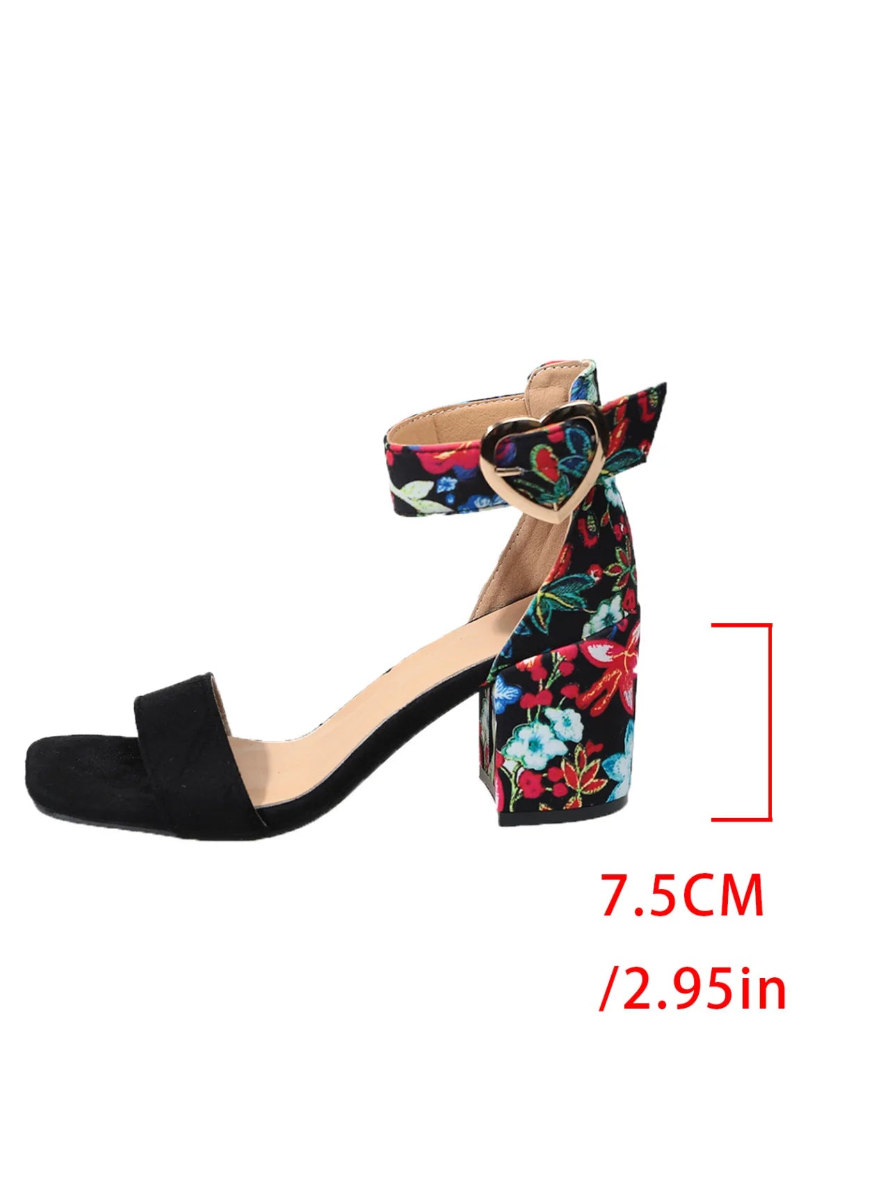 Sandali da donna alla moda con cinturino largo, comodi, morbidi, con tacco alto, aperti in punta, estivi, con tacco spesso, stile casual semplice, in velluto