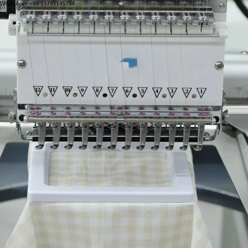 [Più venduto] Macchina da ricamo industriale a testa singola 12 fili di alta qualità, ricamatrice automatica computerizzata per cappelli e digitale