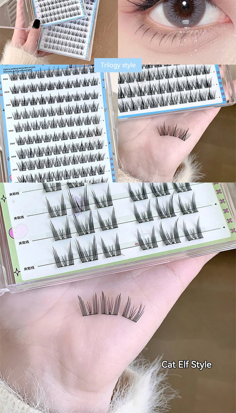 Gege Bear Lijmloze Valse Wimpers - Eenvoudige 3-Staps Applicatie, Natuurlijke Look, Perfect voor Beginners met Zonnebloem Desig