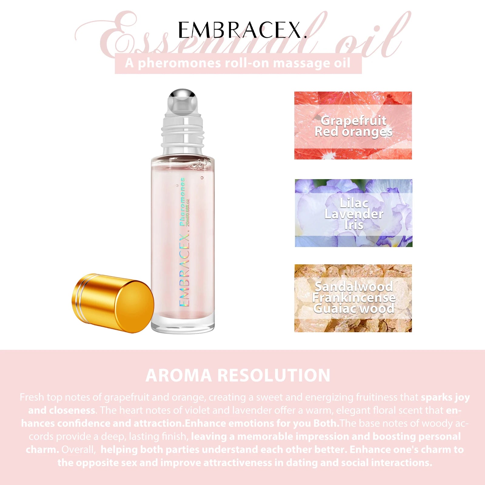 20ml Feromoonparfums Essentiële Oliën Feromoonparfum Vrouwen Olie Roll On Parfum Cadeaus Huidverzorging