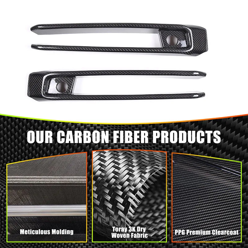 Fit For Mercedes G-Class W464 W463A G63 AMG 2019-2023 Real Carbon Fiber Front Fog Light Lamp Cover Trim Frame Car Accessories