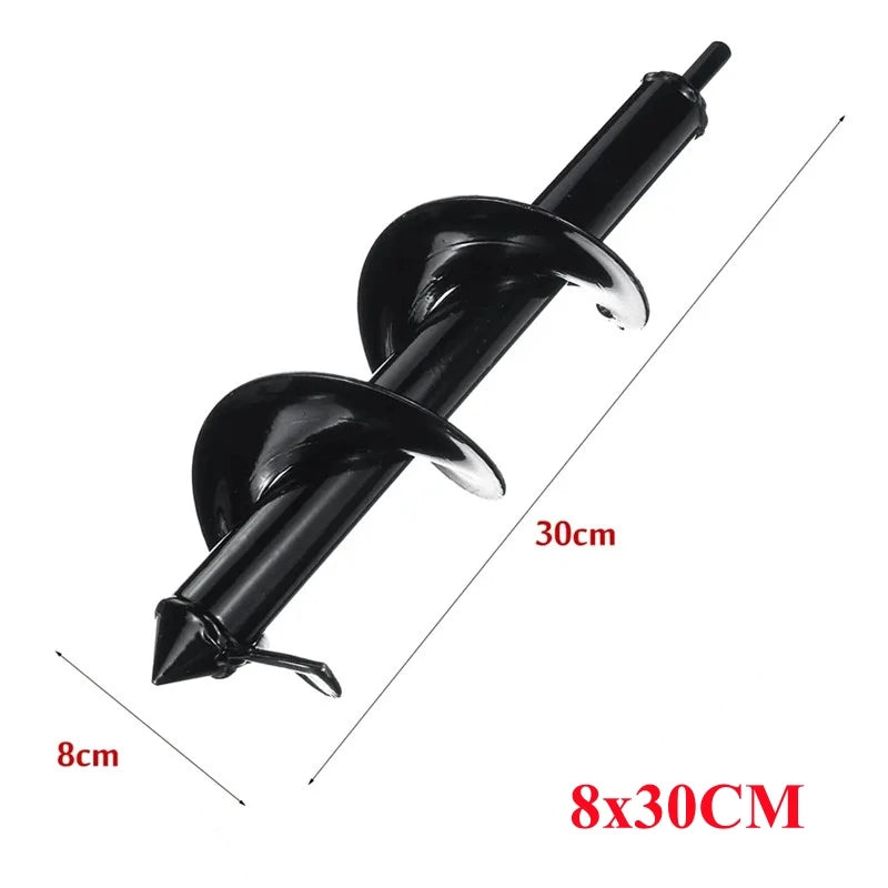 8 Maten DIY Koolstofstaal Plantenbak Tuinboor Spiraalboor Bloemplantgat Graver Boorbit Tuinbedding
