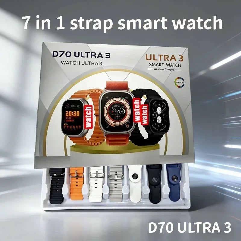 7 Watch Straps New S900 Ultra Smartwatch Amoled Circular Screen ECG Monitoring Reloj inteligente with Protective Case