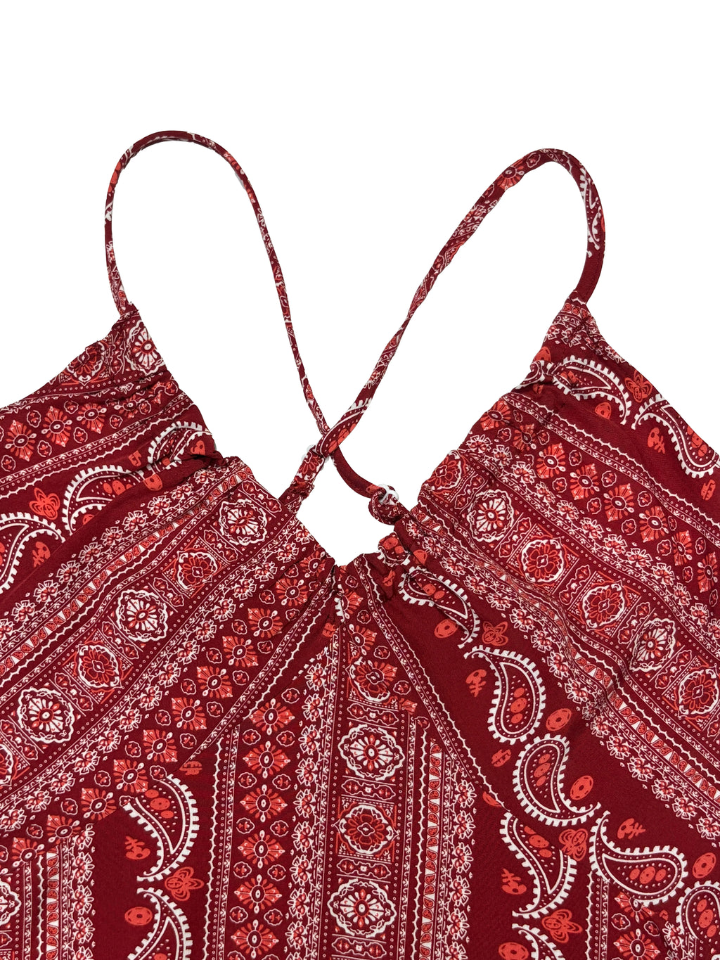 Dames Zomer Jurk met Etnisch Patroon, Open Rug en Split - Dames Zomerkleding Boho Mode Ruches Lange Jurk voor Strand