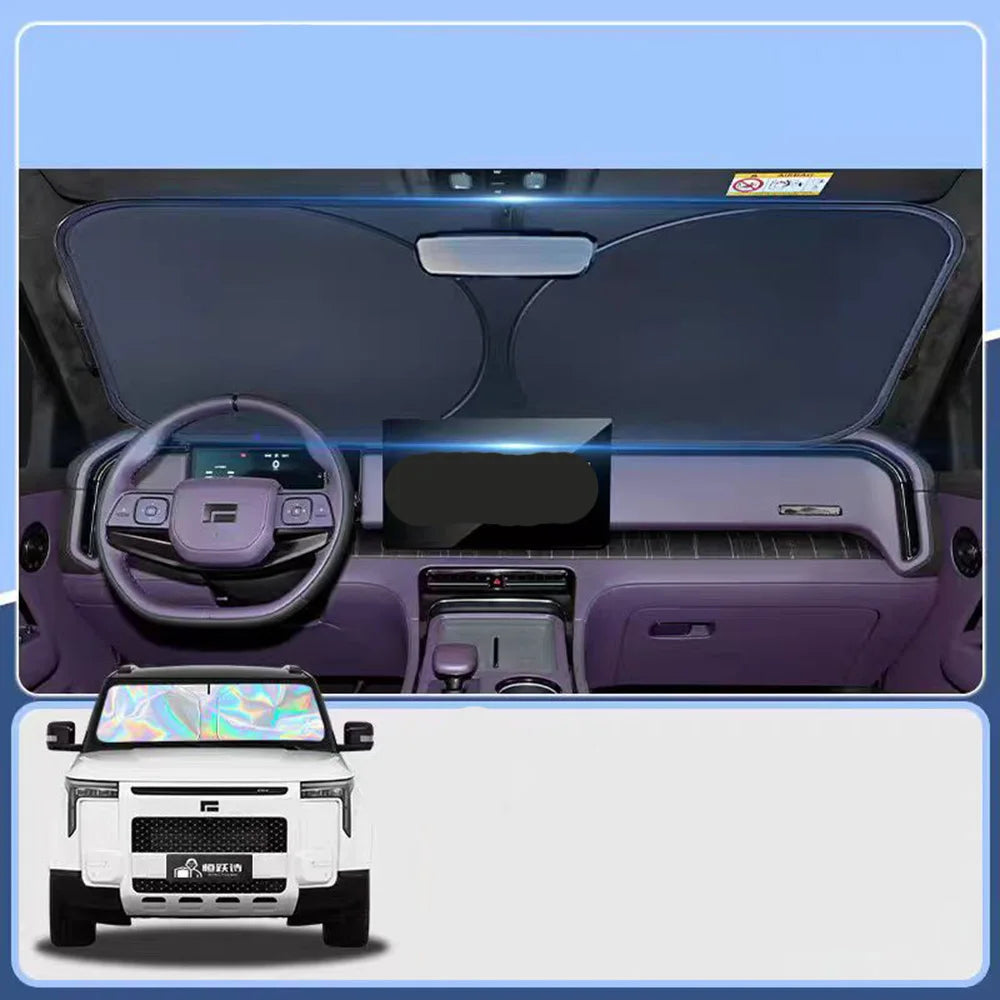 For Jishi Rox ADAMAS Automotive Front Sunshade Umbrella Curtain Cover Sunscreen and Thermal Insulation Front Windshield Shield