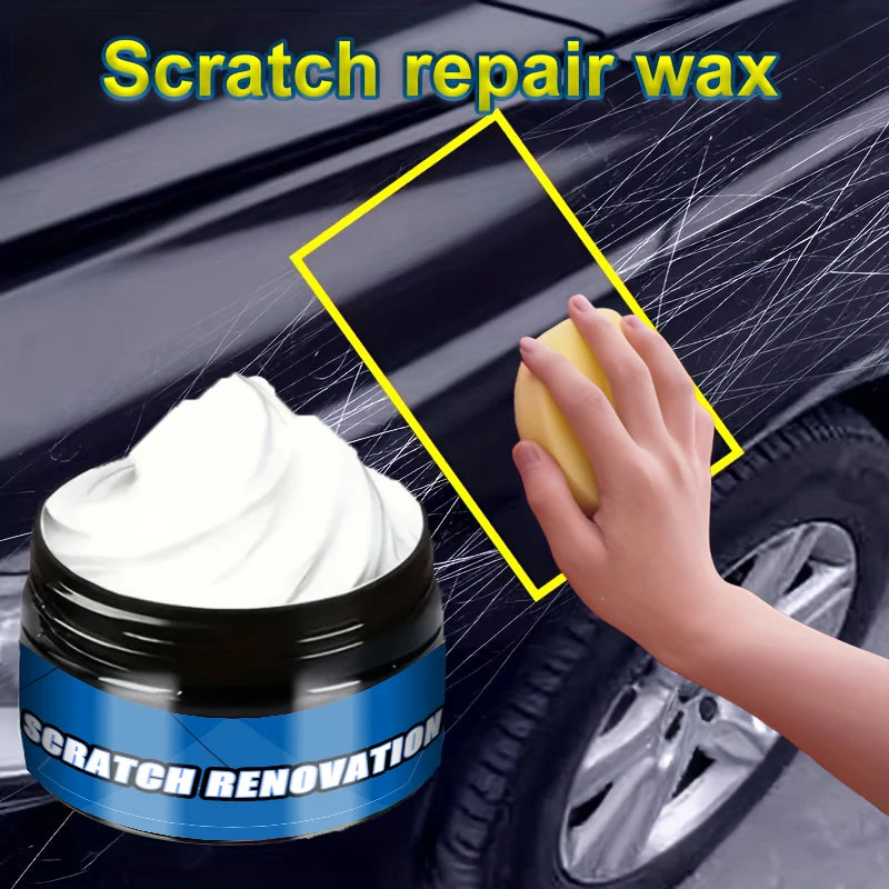 Car Scratch Repair Nano Polishing Paste, Suitable for Various Car Paint Colors, Multi-Functional Scratch Removal Paste, Comes with a Sponge