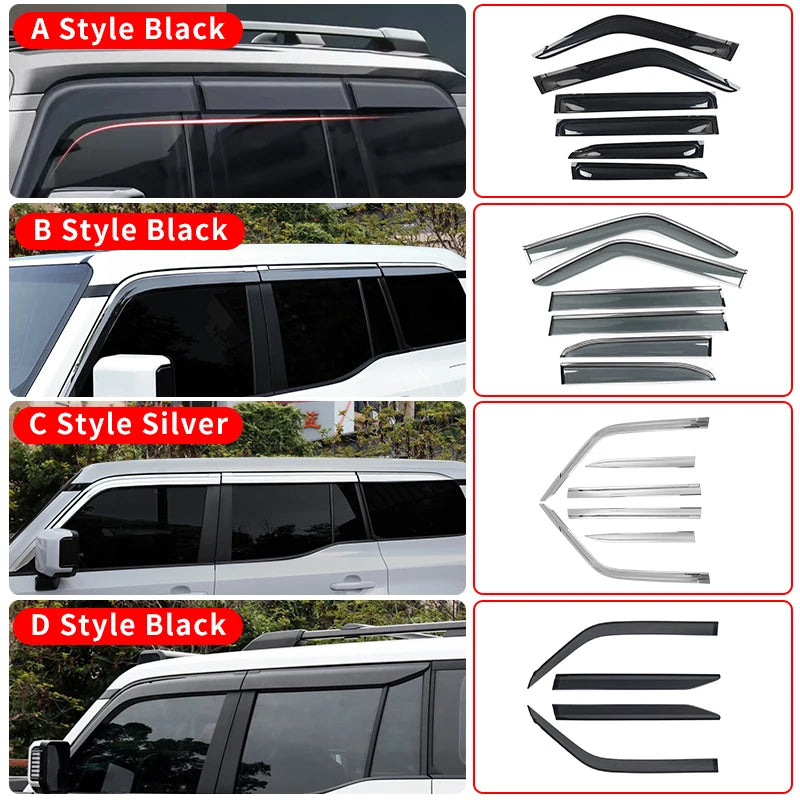 For Toyota Land Cruiser Prado LC 250 2024 2025,Lexus 550 gx Car Window Shelter from Rain Upgrade Exterior Decoration Accessories