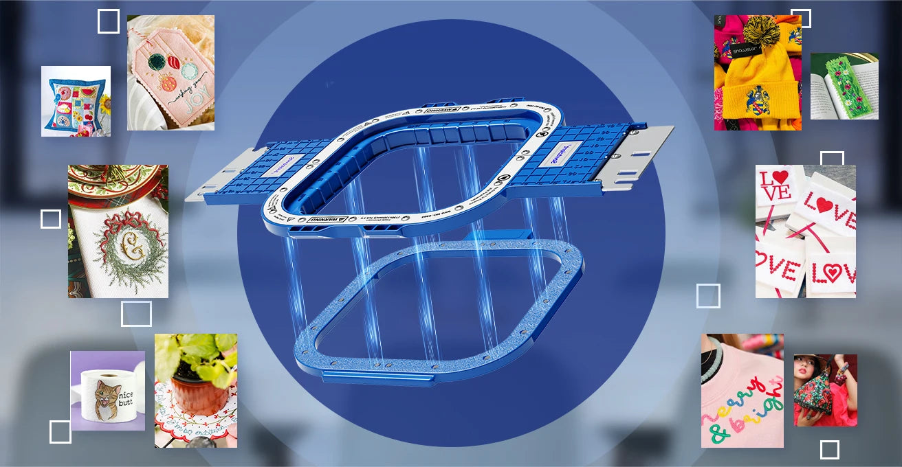 Telai magnetici per ricamo per macchina da ricamo Happy Japan HCH-701P Plus Journey a testa singola