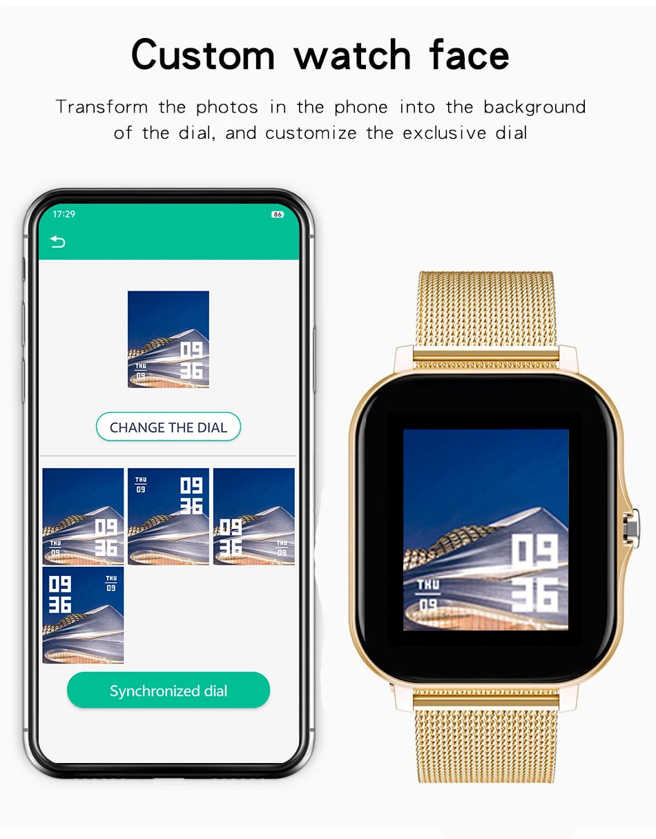 Smartwatch 2023 per telefono Android, schermo a colori da 1,44'', chiamate Bluetooth, monitoraggio ossigeno nel sangue/pressione sanguigna, smartwatch da donna e uomo