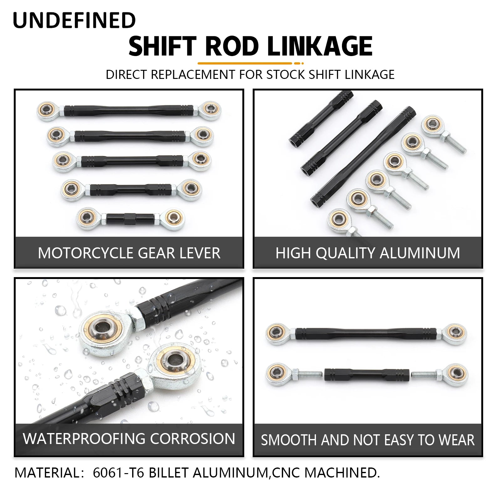 Motorcycle M6 Shift Rod Linkage 40 70 90 100 120 150 160 170 180 190 200 220mm Footrest Foot Peg Rearset Gear Shift Shifter Rod