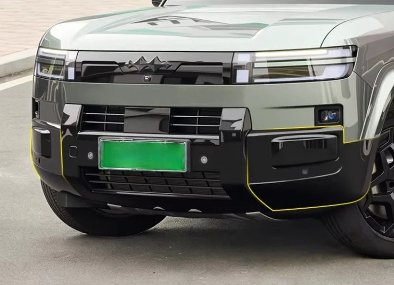 Car Gloss Black Front Bumper Corner Guard Cover Fit for BYD Leopard 7 Titanium 7 Modified Car Front Bumper Anti-Collision Trim