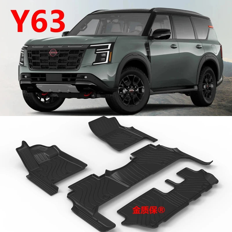 Use for 2025 new Nissan Patrol Y63 armada car carpet All-Weather mat Fit For Nissan Patrol Y63 custom waterproof floor mat Y63